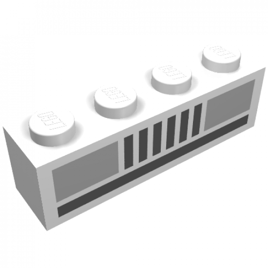 Brick 1 x 4 with Car Headlights Pattern (Basic)