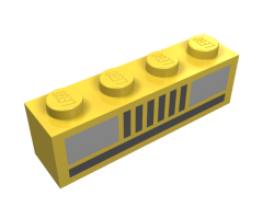 Brick 1 x 4 with Car Headlights Pattern (Basic)