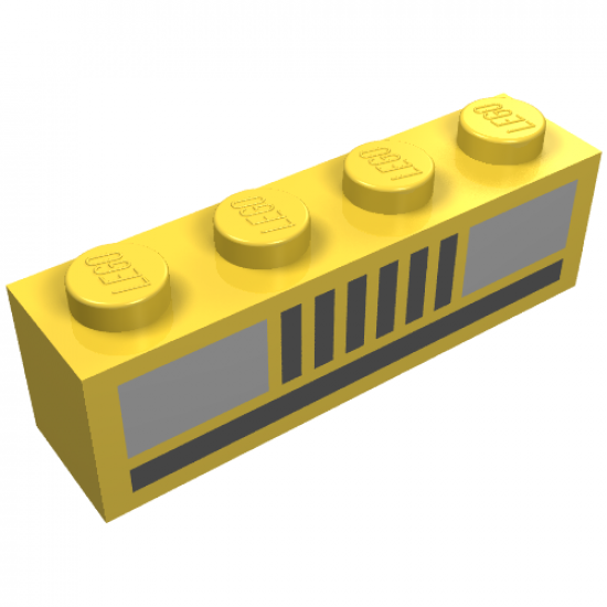 Brick 1 x 4 with Car Headlights Pattern (Basic)