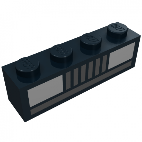 Brick 1 x 4 with Car Headlights Pattern (Basic)