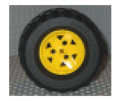 Wheel & Tire Assembly 43.2mm D. x 26mm Technic Racing Small, 3 Pin Holes with Black Tire 81.6 x 38 R Balloon (41896 / 45982)