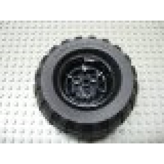 Wheel & Tire Assembly 43.2mm D. x 26mm Technic Racing Small, 3 Pin Holes with Black Tire 81.6 x 38 R Balloon (41896 / 45982)