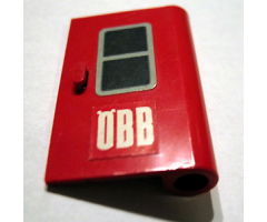 Door 1 x 3 x 4 Right with Black Window and 'ÖBB' (OBB) Pattern (Stickers) - Set 164