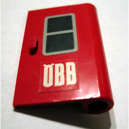 Door 1 x 3 x 4 Right with Black Window and 'ÖBB' (OBB) Pattern (Stickers) - Set 164