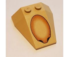 Wedge 4 x 4 Triple without Stud Notches with Brown Oval Pattern