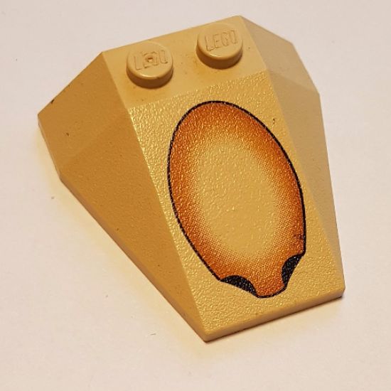 Wedge 4 x 4 Triple without Stud Notches with Brown Oval Pattern