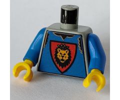 Torso Castle Knights Kingdom Vest, Shield and Lion Head Pattern / Blue Arms / Yellow Hands
