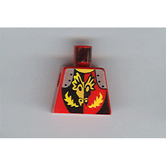 Torso Castle Dragon Knights Dragon Face breathing Fire Pattern