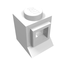 Window 1 x 1 x 1 with Extended Lip and Solid Stud, with Fixed Glass