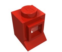Window 1 x 1 x 1 with Extended Lip and Solid Stud, with Fixed Glass
