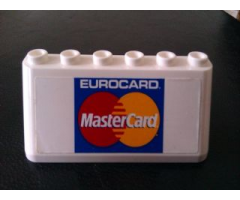 Windscreen 2 x 6 x 2 with 'EUROCARD MasterCard' on White and Blue Background Pattern (Sticker) - Set 880002-2 (in Combination with Sets 3308 / 3309)