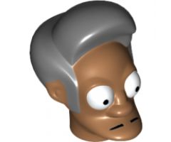 Minifigure, Head, Modified Simpsons Apu Nahasapeemapetilon Pattern