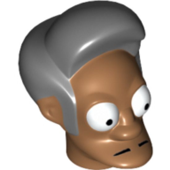 Minifigure, Head, Modified Simpsons Apu Nahasapeemapetilon Pattern
