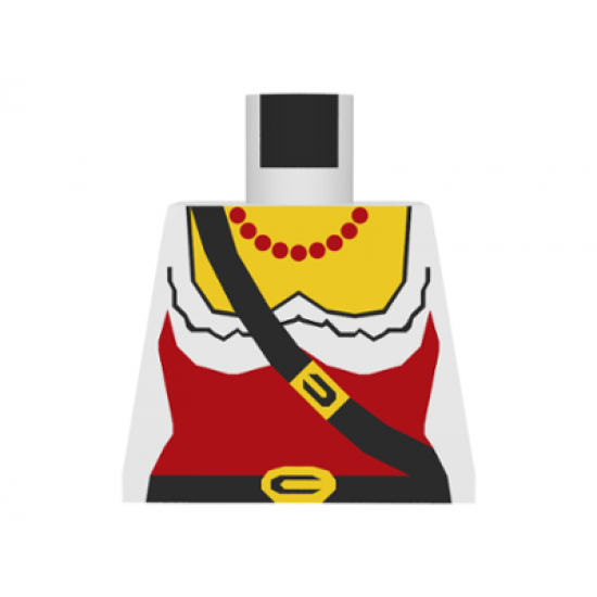 Torso Pirate Female Red Corset Pattern