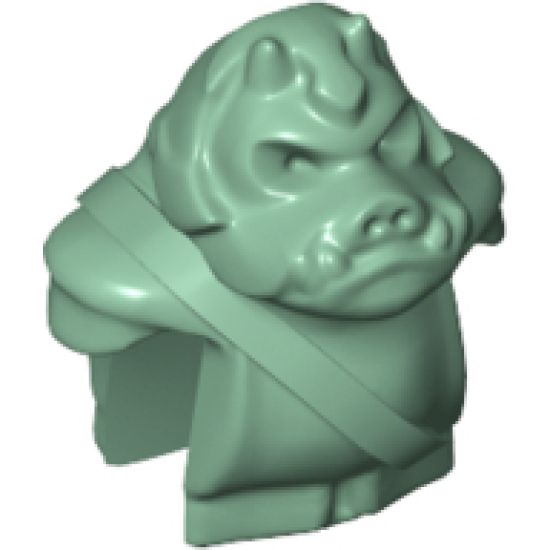 Minifigure, Head, Modified SW Gamorrean with Armor Plain