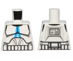 Torso SW Armor Clone Trooper with Blue 501st Legion Markings Pattern (Clone Wars)