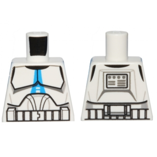 Torso SW Armor Clone Trooper with Blue 501st Legion Markings Pattern (Clone Wars)