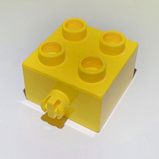 Duplo, Brick 2 x 2 with Pin on Side