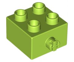 Duplo, Brick 2 x 2 with Pin on Side