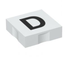 Duplo, Tile 2 x 2 with Black Capital Letter D Pattern