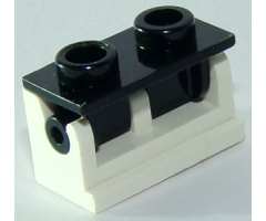 Hinge Brick 1 x 2 Base with Black Hinge Brick 1 x 2 Top Plate (3937 / 3938)