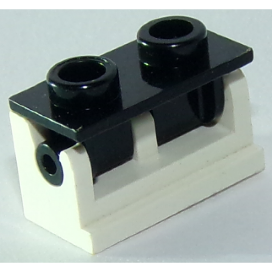 Hinge Brick 1 x 2 Base with Black Hinge Brick 1 x 2 Top Plate (3937 / 3938)