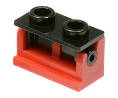 Hinge Brick 1 x 2 Base with Black Hinge Brick 1 x 2 Top Plate (3937 / 3938)