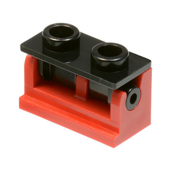 Hinge Brick 1 x 2 Base with Black Hinge Brick 1 x 2 Top Plate (3937 / 3938)