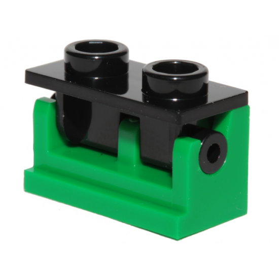 Hinge Brick 1 x 2 Base with Black Hinge Brick 1 x 2 Top Plate (3937 / 3938)