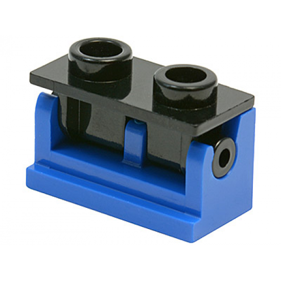 Hinge Brick 1 x 2 Base with Black Hinge Brick 1 x 2 Top Plate (3937 / 3938)