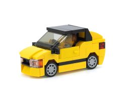 Small yellow roadster