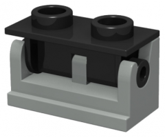 Hinge Brick 1 x 2 Base with Black Hinge Brick 1 x 2 Top Plate (3937 / 3938)