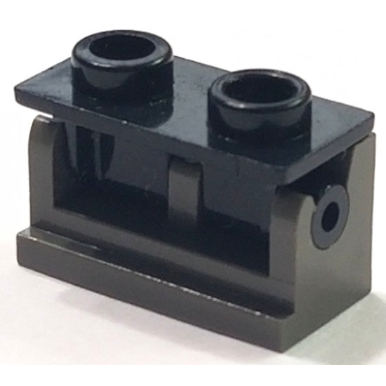 Hinge Brick 1 x 2 Base with Black Hinge Brick 1 x 2 Top Plate (3937 / 3938)