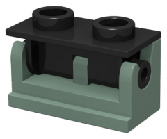 Hinge Brick 1 x 2 Base with Black Hinge Brick 1 x 2 Top Plate (3937 / 3938)