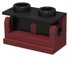 Hinge Brick 1 x 2 Base with Black Hinge Brick 1 x 2 Top Plate (3937 / 3938)