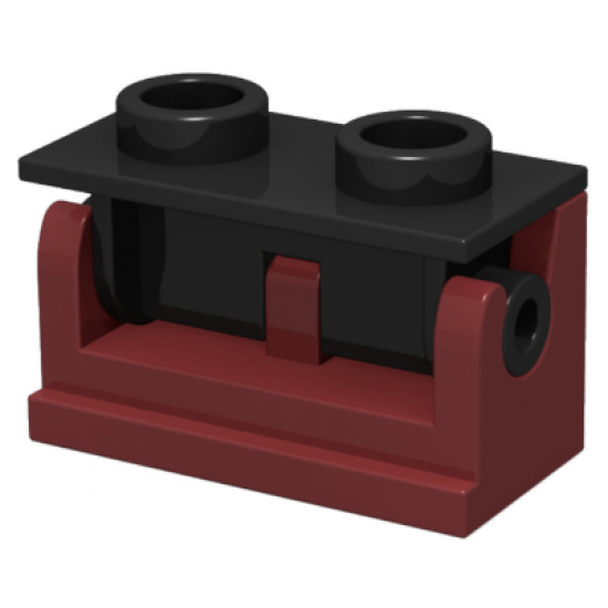 Hinge Brick 1 x 2 Base with Black Hinge Brick 1 x 2 Top Plate (3937 / 3938)