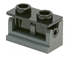 Hinge Brick 1 x 2 Base with Black Hinge Brick 1 x 2 Top Plate (3937 / 3938)