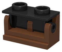 Hinge Brick 1 x 2 Base with Black Hinge Brick 1 x 2 Top Plate (3937 / 3938)