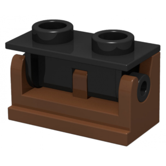 Hinge Brick 1 x 2 Base with Black Hinge Brick 1 x 2 Top Plate (3937 / 3938)