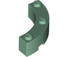 Brick, Round Corner 4 x 4 Macaroni Wide with 3 Studs