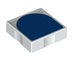 Duplo, Tile 2 x 2 with Shape Blue Inverse Arch Pattern