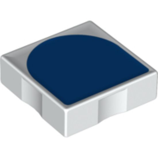 Duplo, Tile 2 x 2 with Shape Blue Inverse Arch Pattern
