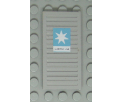 Window 1 x 3 x 5 Shutter with Maersk Logo Pattern Right Side (Sticker) - Sets 1552-1 / 1651-2