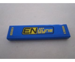 Tile 1 x 4 with 'ENgyne' on Blue Background Pattern (Sticker) - Set 8495