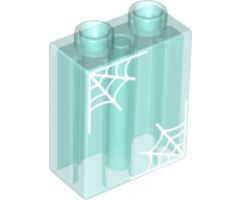 Duplo, Brick 1 x 2 x 2 with 2 Spider Webs Pattern