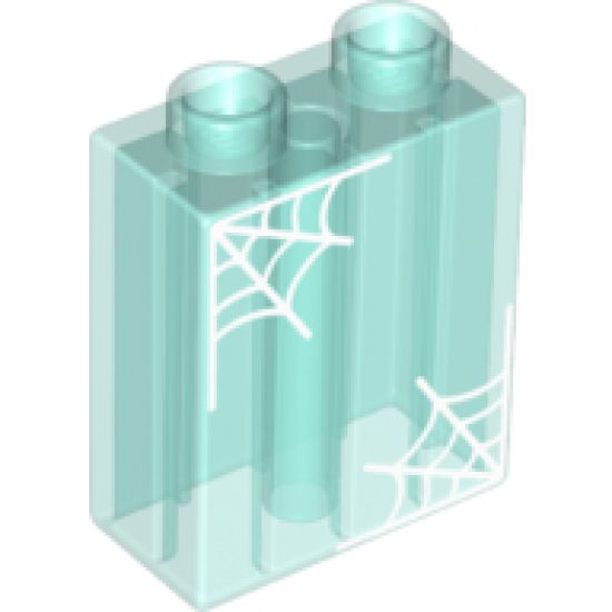 Duplo, Brick 1 x 2 x 2 with 2 Spider Webs Pattern