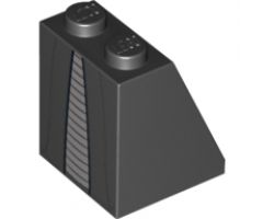 Slope 65 2 x 2 x 2 with Bottom Tube with Minifigure Dress/Skirt/Robe, Light Bluish Gray Panel Pattern