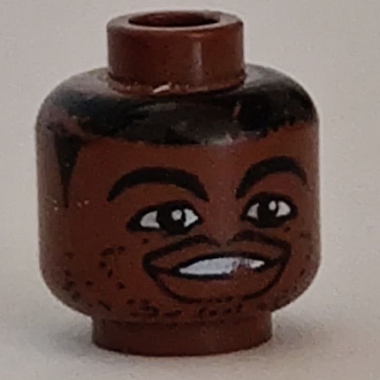 Minifigure, Head NBA Steve Francis Pattern - Blocked Open Stud