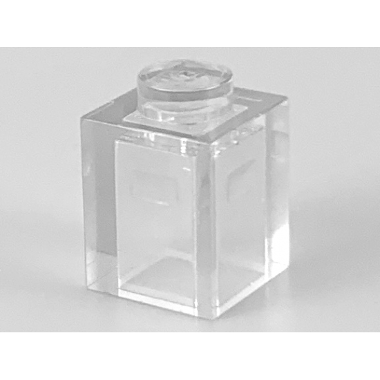 Brick 1 x 1 Transparent with Frosted Horizontal Line