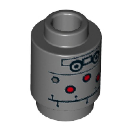 Brick, Round 1 x 1 with SW IG-11 Head Pattern